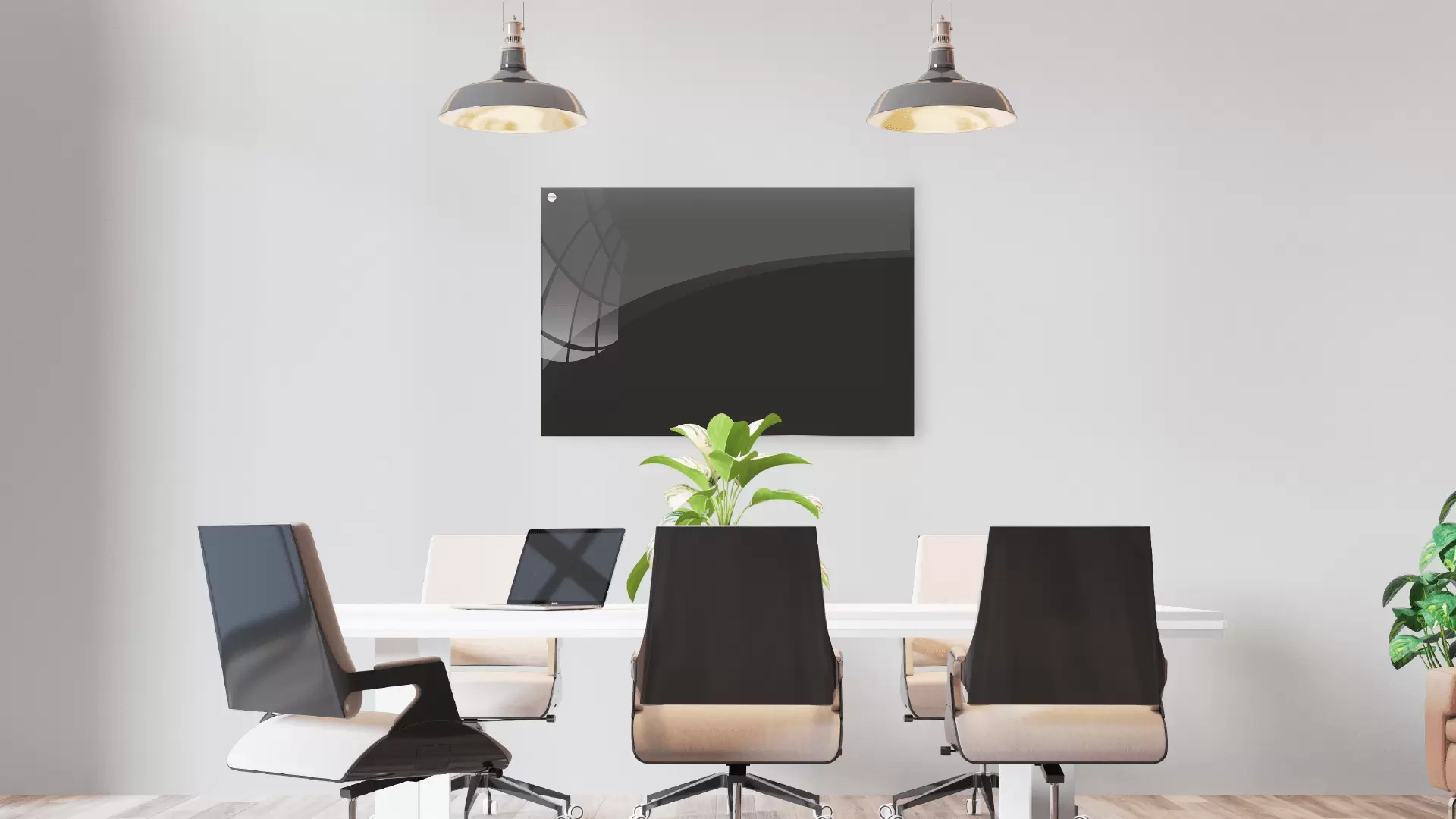 Lavagna in vetro nera magnetica 150x100 cm CLASSIC - immagine 3