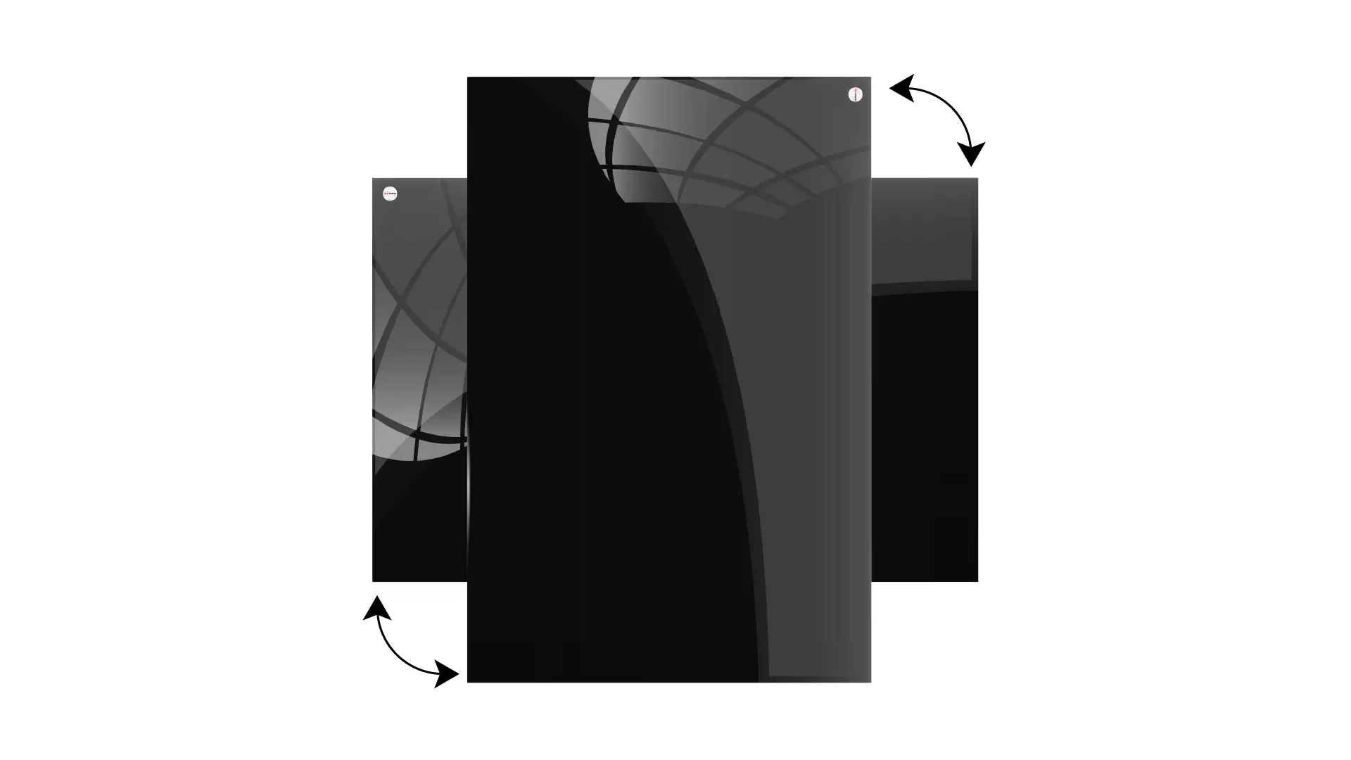 Lavagna in vetro nera magnetica 150x100 cm CLASSIC - immagine 7