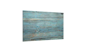 LAVAGNA IN VETRO MAGNETICA CON STAMPA MOTIVO LEGNO BLU VINTAGE 90X60