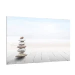 LAVAGNA IN VETRO MAGNETICA CON STAMPA MOTIVO LEGNO PIETRE ZEN 60X40