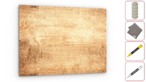 Quadro in vetro LEGNO NATURALE 60x40 cm + set di accessori GRATIS