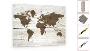 Quadro in vetro MAPPA CHIARA 90x60 cm + set di accessori GRATIS