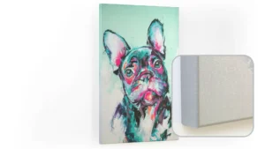 Lavagna magnetica CANVASboards 90x60cm - Bulldog Francese Arcobaleno
