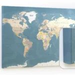 Lavagna magnetica CANVASboards 90x60cm - Mappa del Mondo