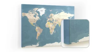 Lavagna magnetica CANVASboards 90x60cm - Mappa del Mondo