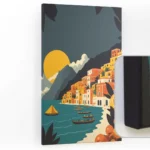 Lavagna magnetica CANVASboards 90x60cm - Paesino sul Mar Mediterraneo