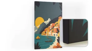 Lavagna magnetica CANVASboards 90x60cm - Paesino sul Mar Mediterraneo