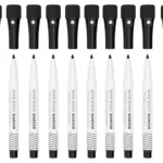Set di pennarelli sottili per lavagne bianche ALLboards - 10 pezzi colore nero