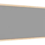 Lavagna in feltro 100x40 cm GRIGIO con cornice in legno